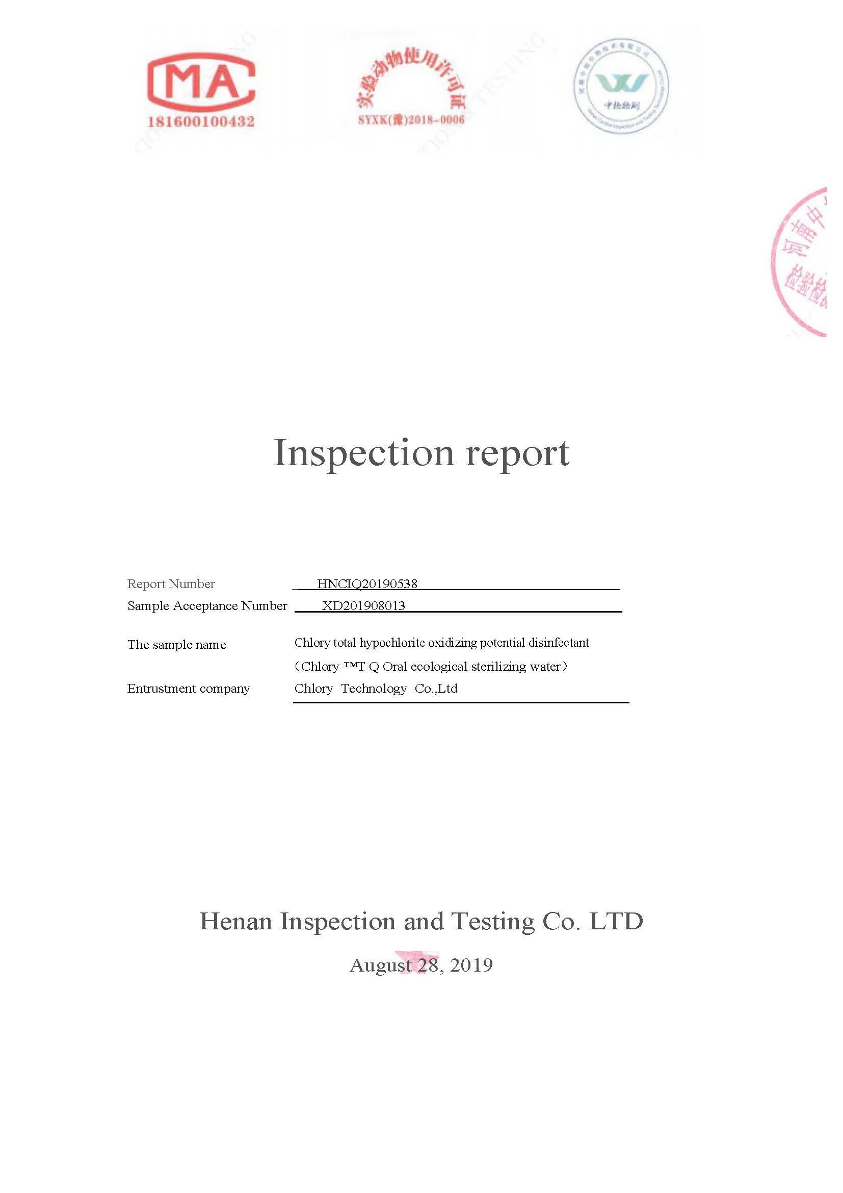 Comprehensive Inspection Report